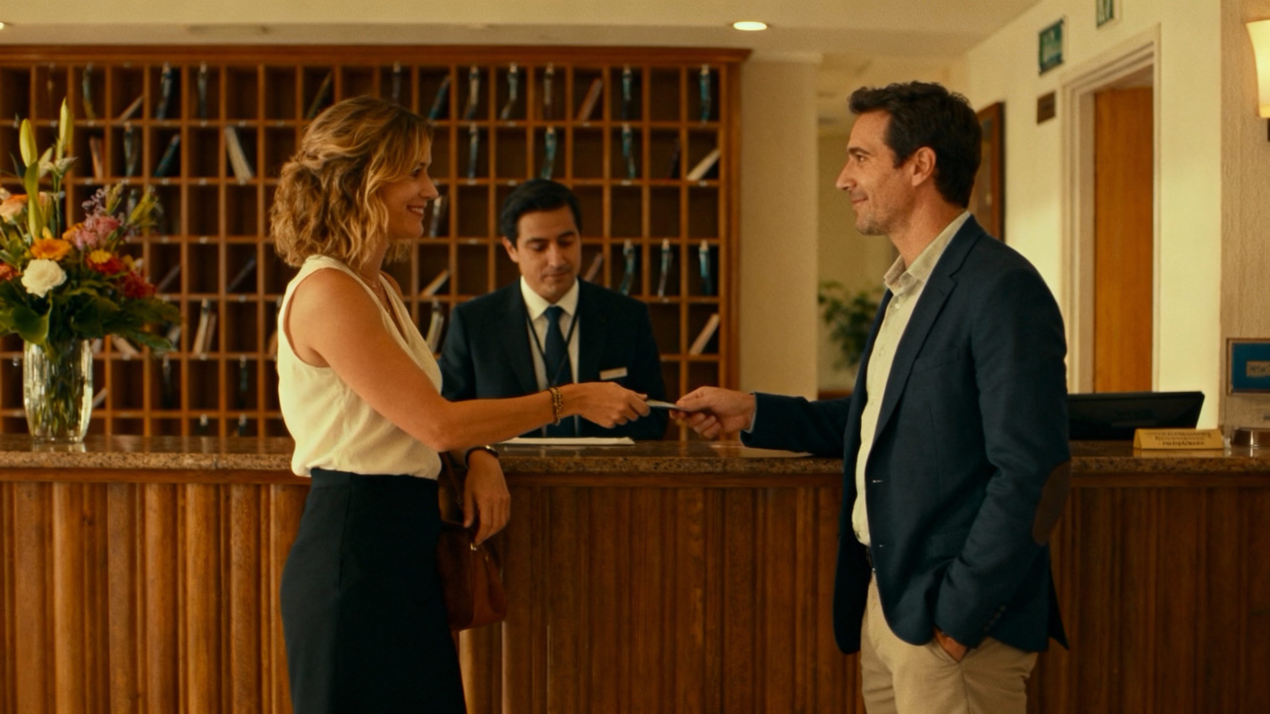 hotel front desk check-in process