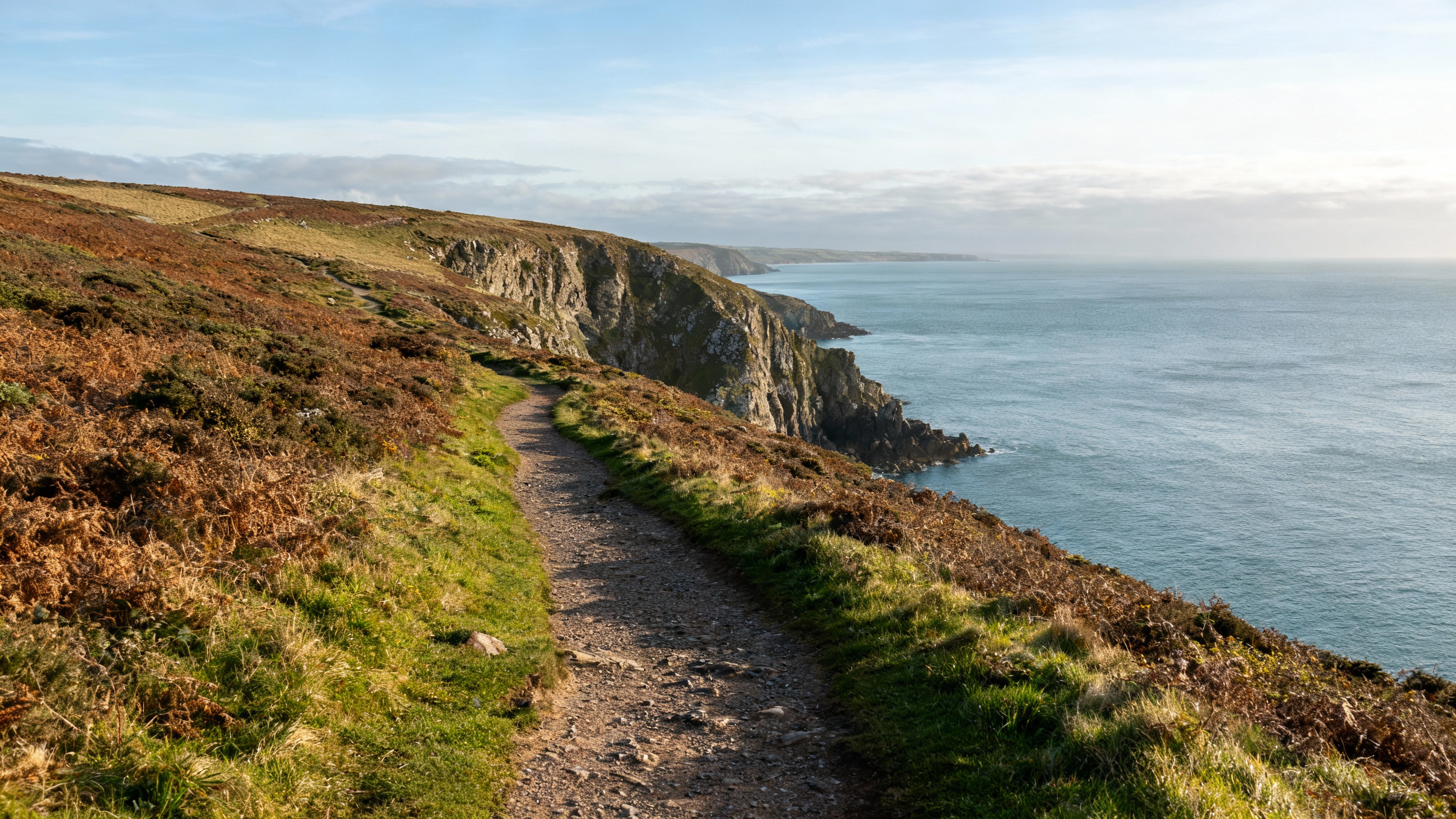 Pembrokeshire Wales coastal cliff trail