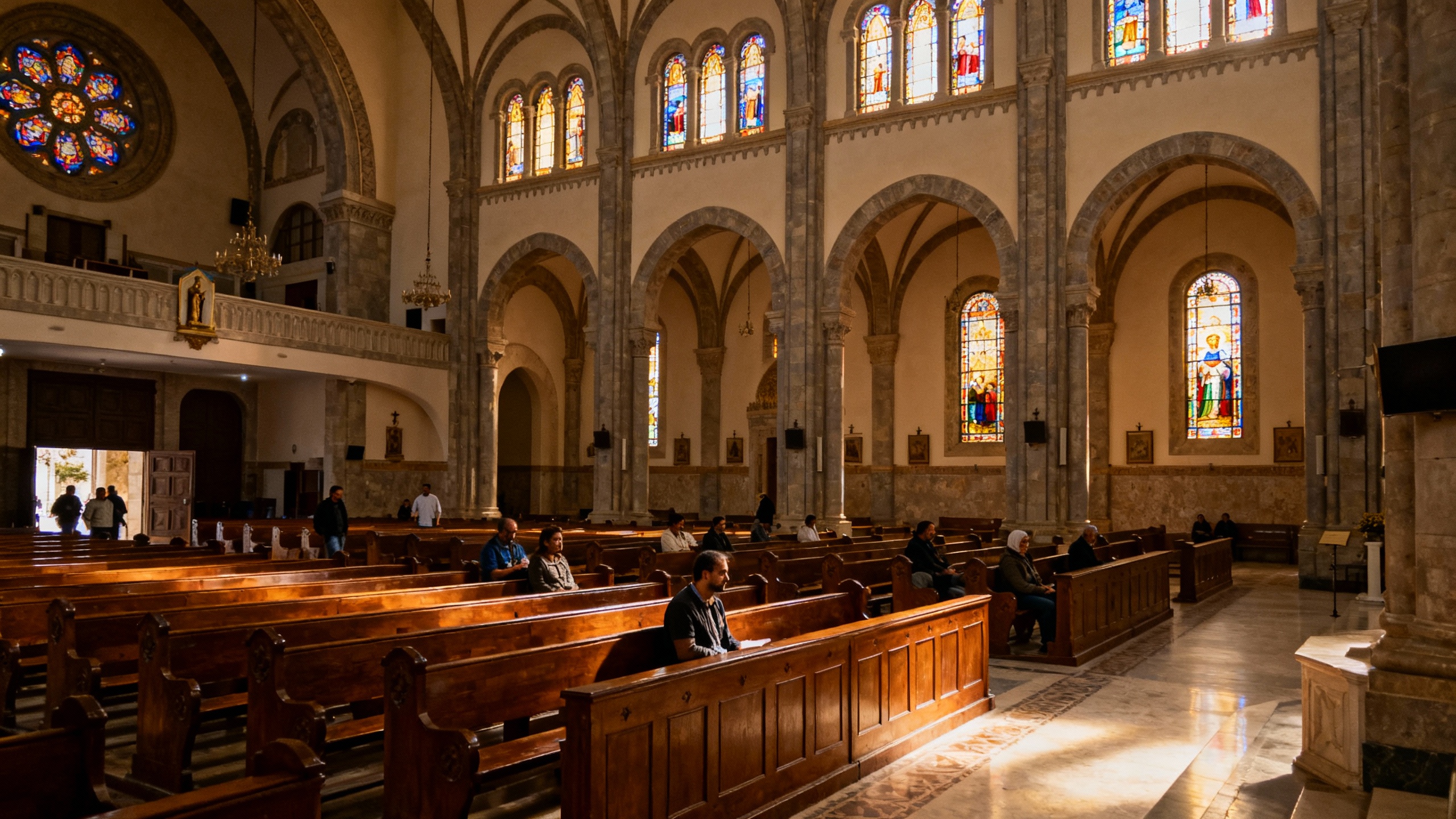 Casablanca, Morocco Church of the Sacred Heart interior