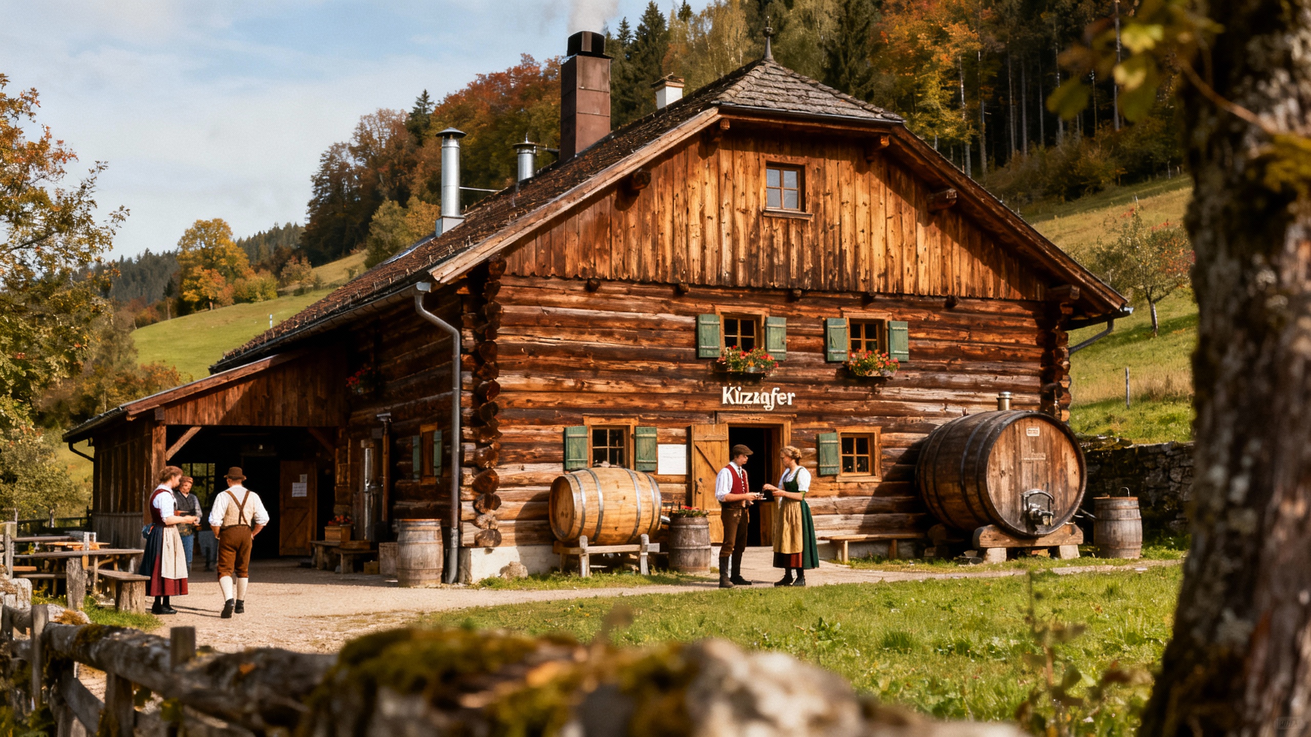 Franconia, Germany Brauerei Kürzdörfer log cabin brewery