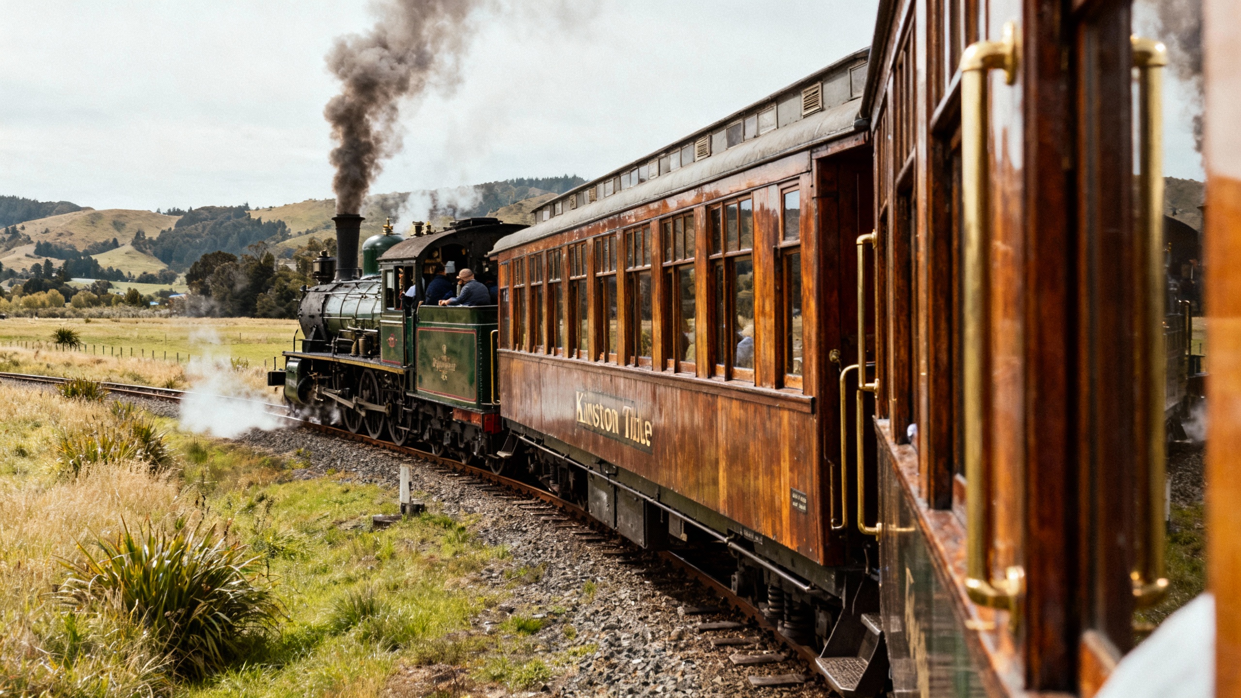 Kingston Flyer vintage steam train New Zealand