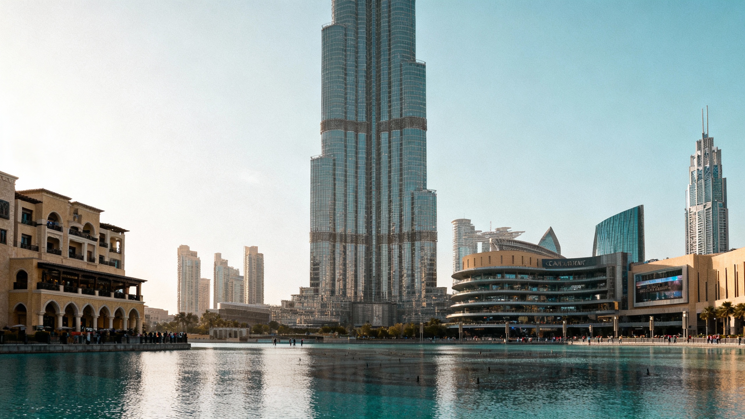 Dubai Mall Burj Khalifa cityscape daytime