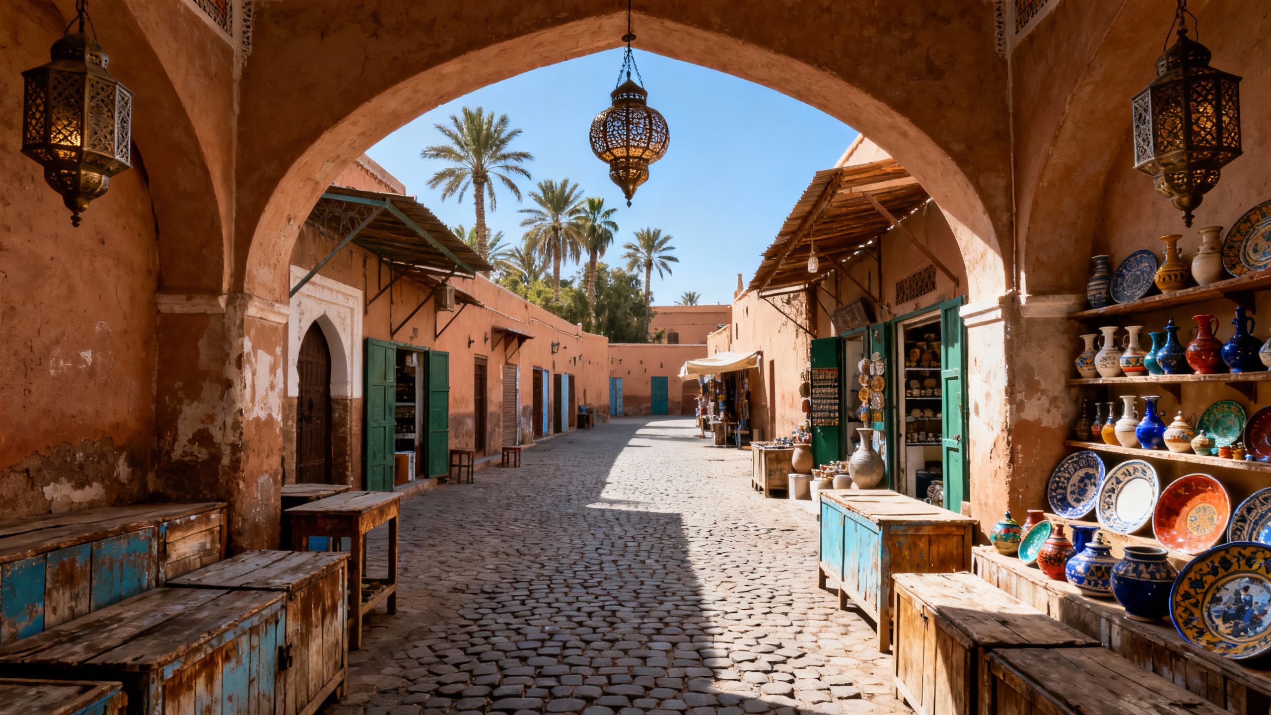 Marrakech Morocco bustling market souk
