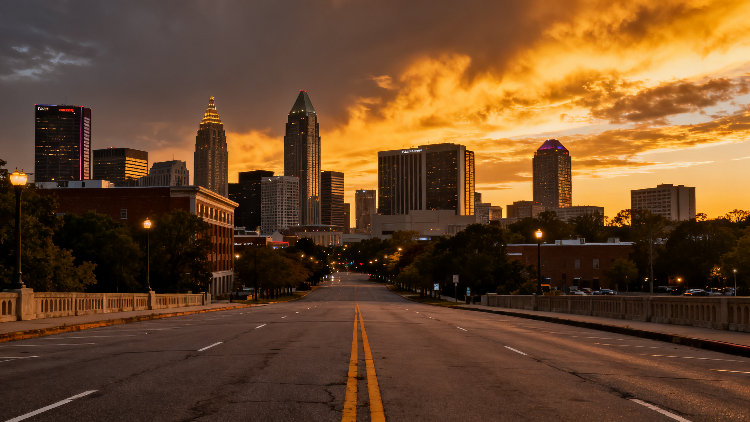 Atlanta skyline at dusk