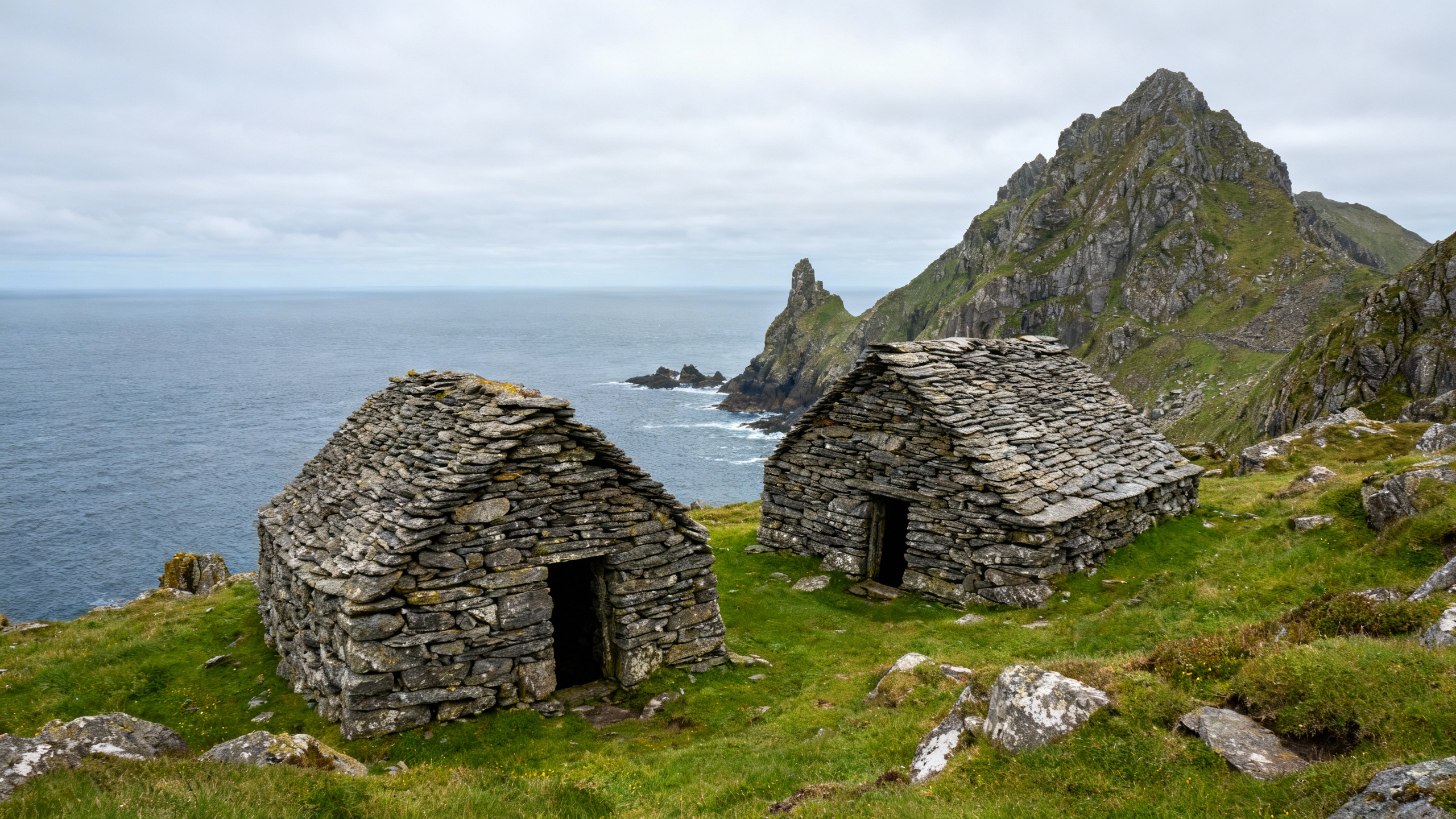 Skellig Michael Ireland ancient stone huts