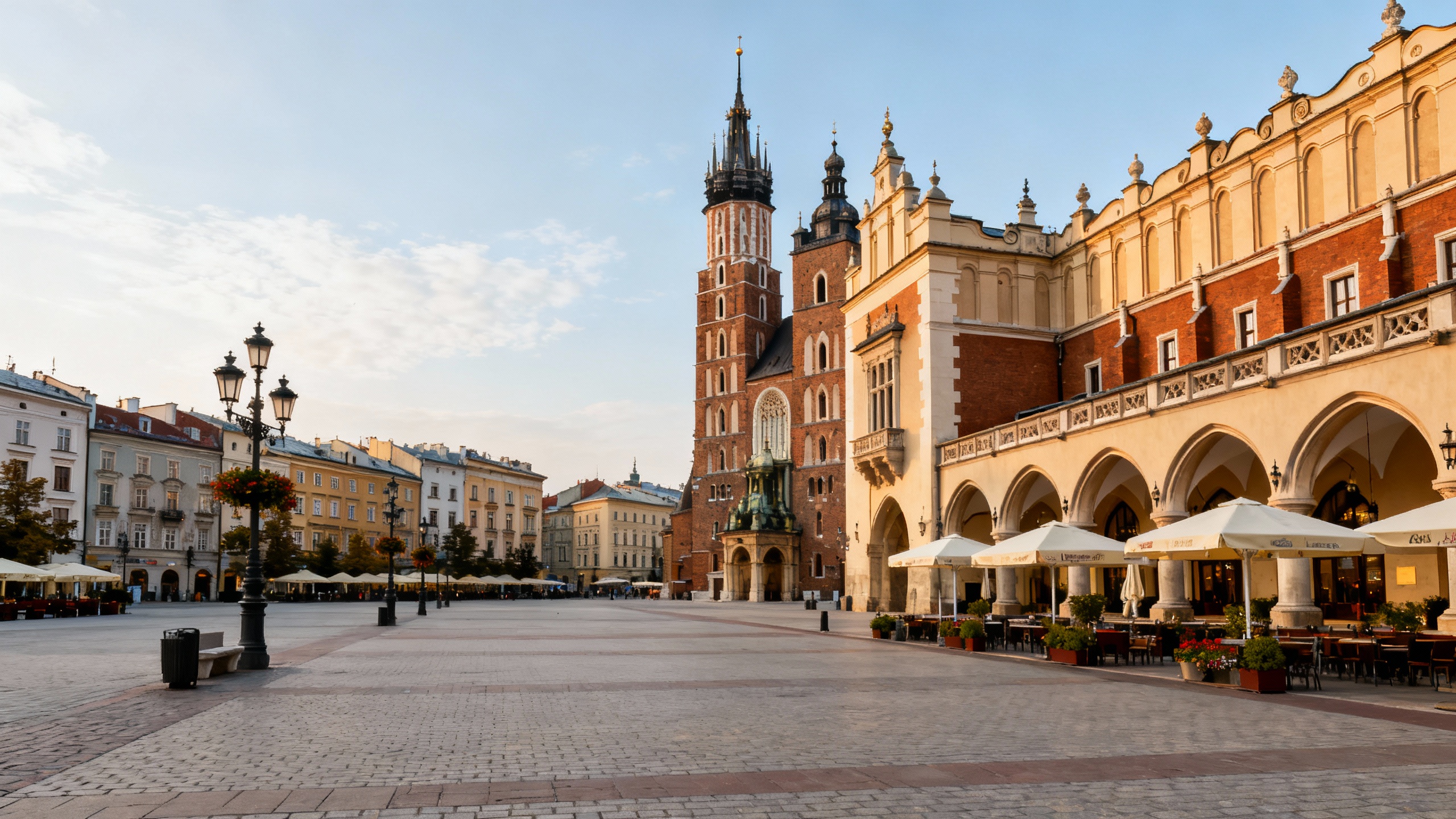Krakow Poland market square day