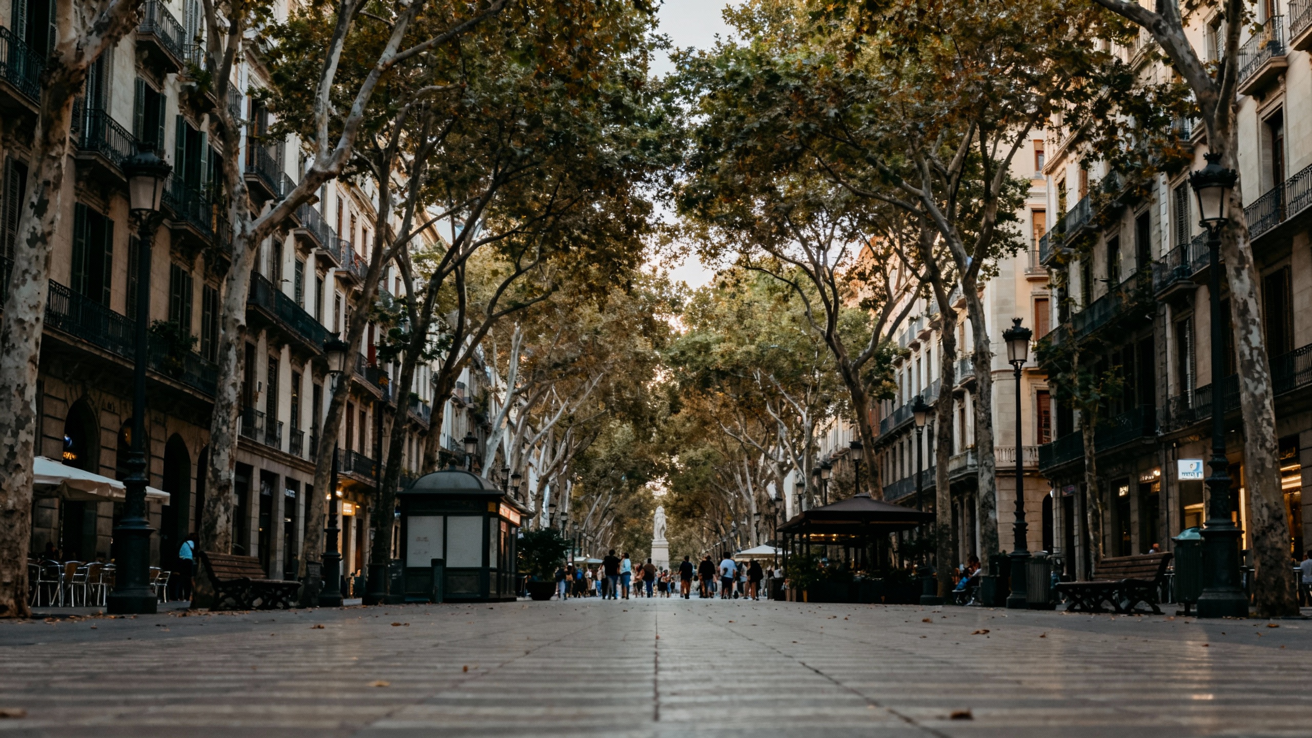 La Rambla Barcelona Spain street crowd