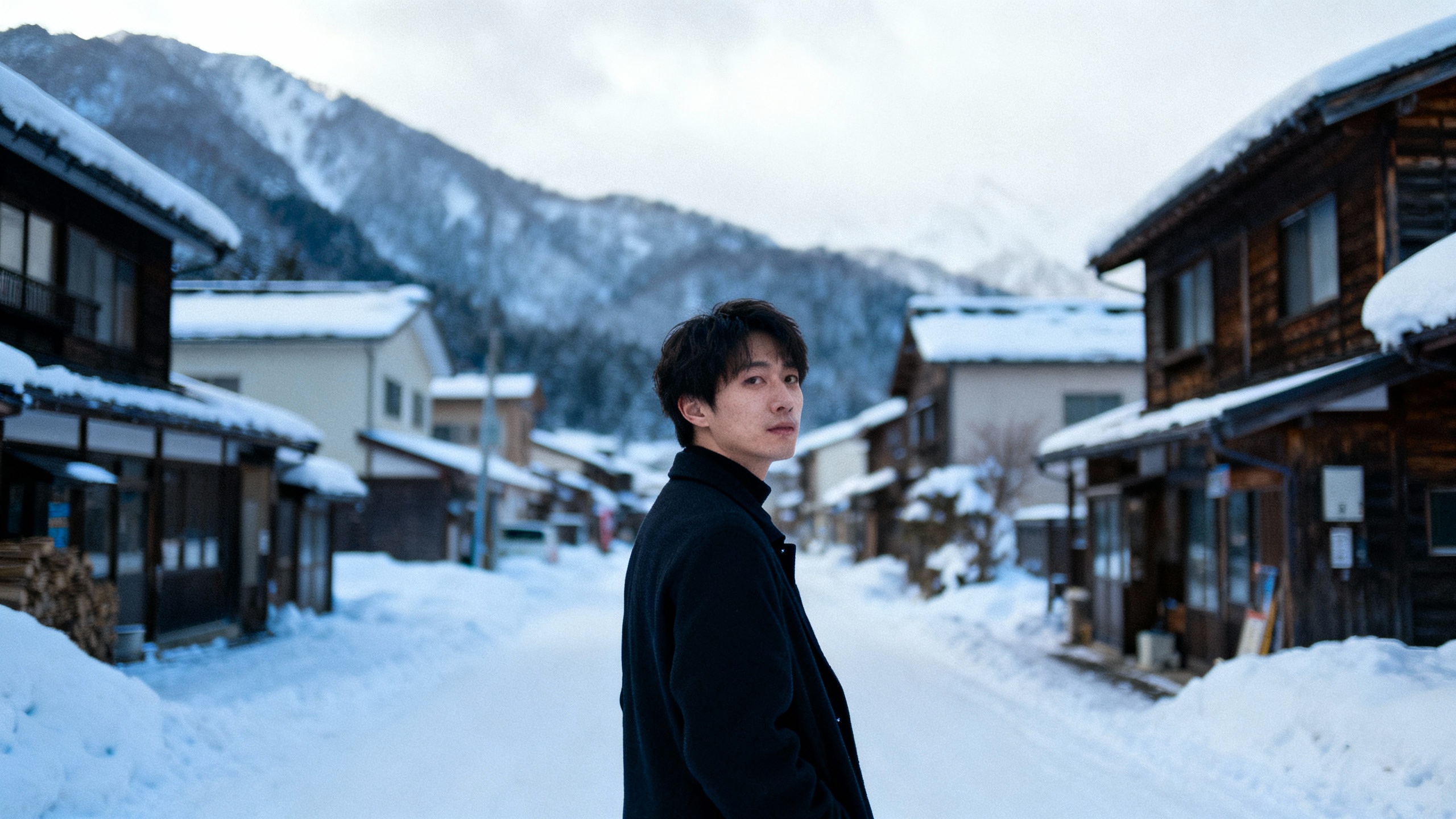 Hakuba, Japan snowy mountain village