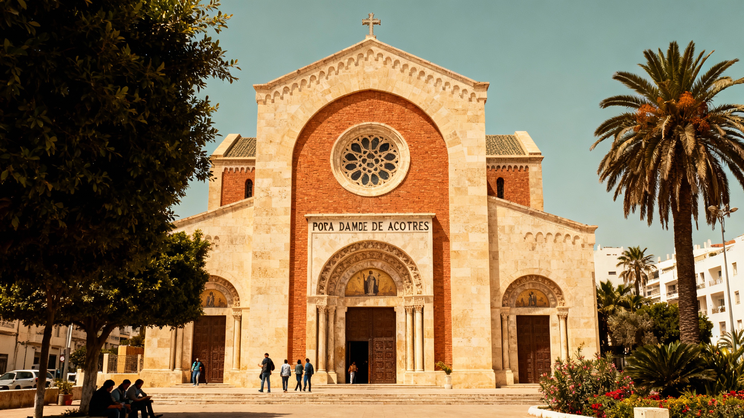 Casablanca, Morocco Notre-Dame des Apôtres church exterior