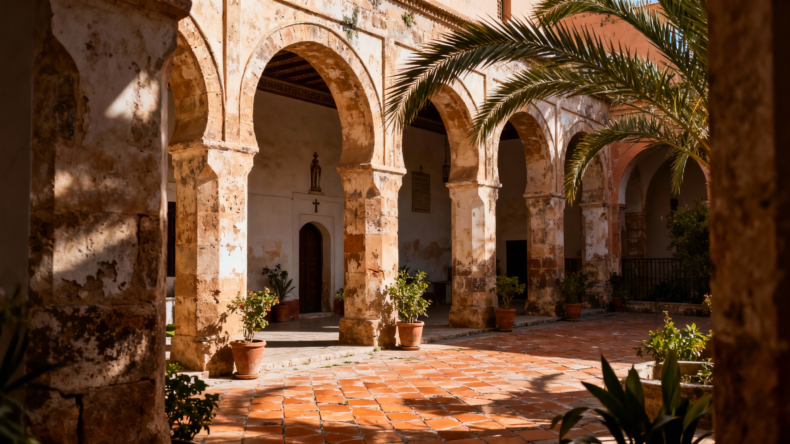 Marrakech, Morocco Saint Francis of Assisi Church courtyard