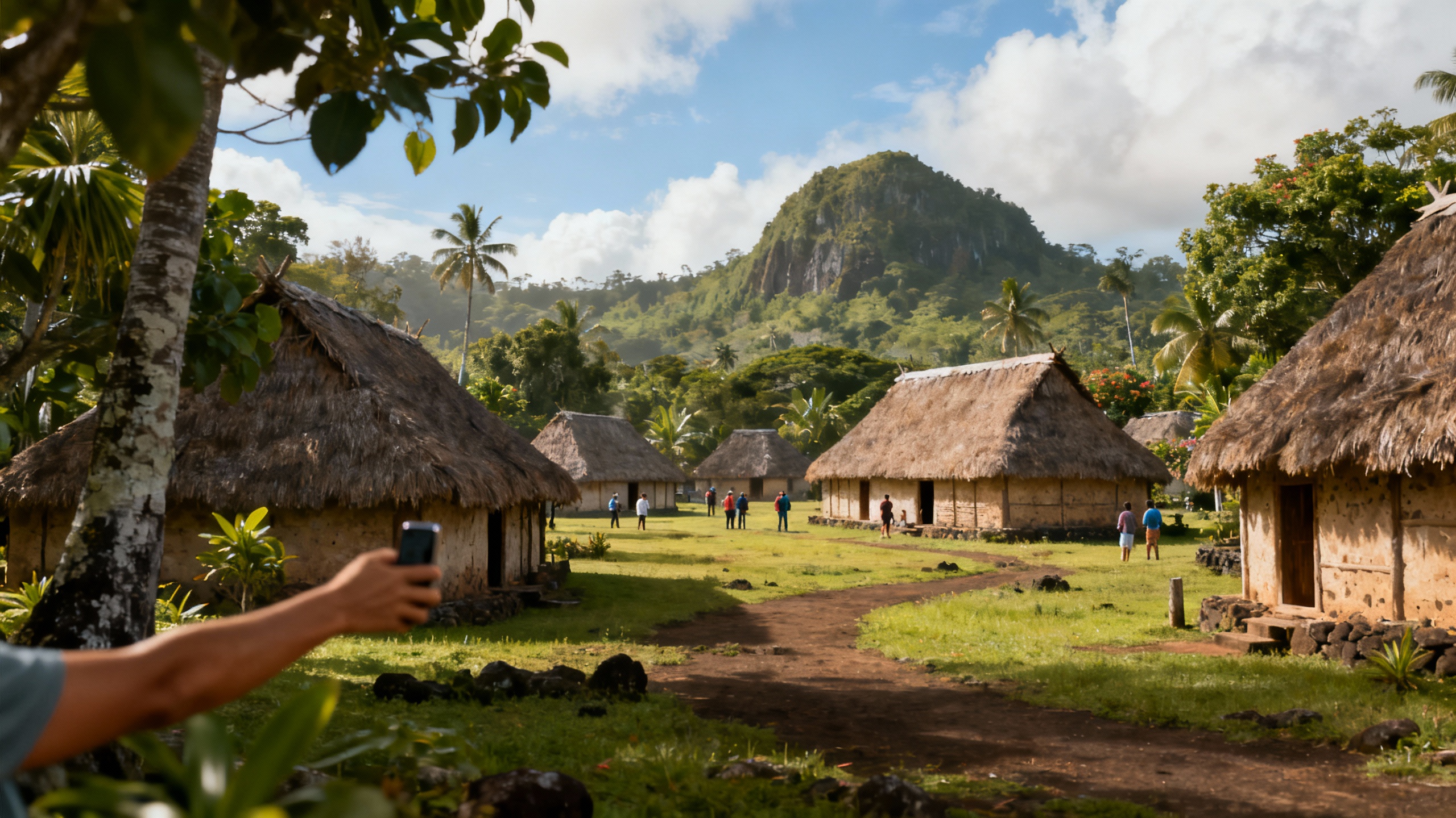 Tauranga village historic site Fiji traditional village