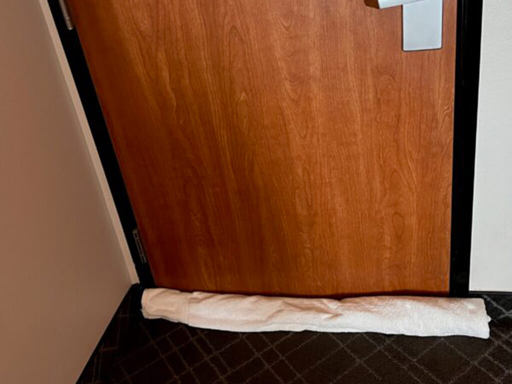 Block Out Noise and Light with a Rolled Towel