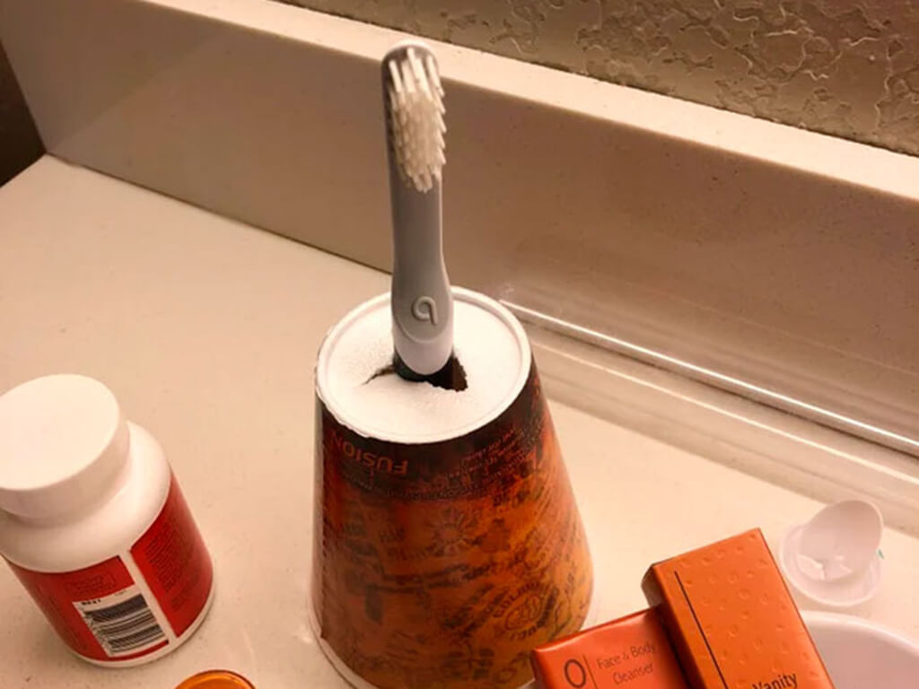 Keep Your Toothbrush Elevated to Avoid Germs