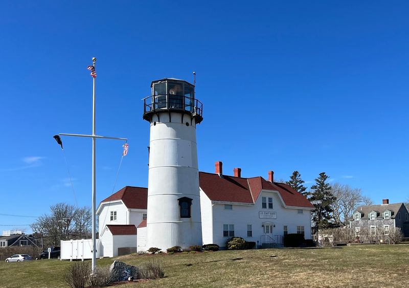 Chatham Light Overlooking an Active Harbor