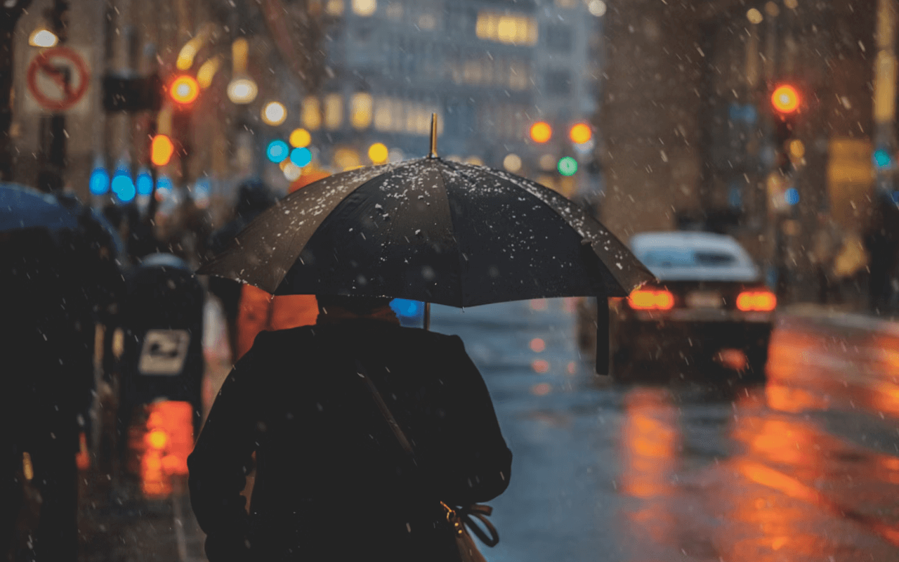 Carry a Compact Umbrella or Rain Jacket