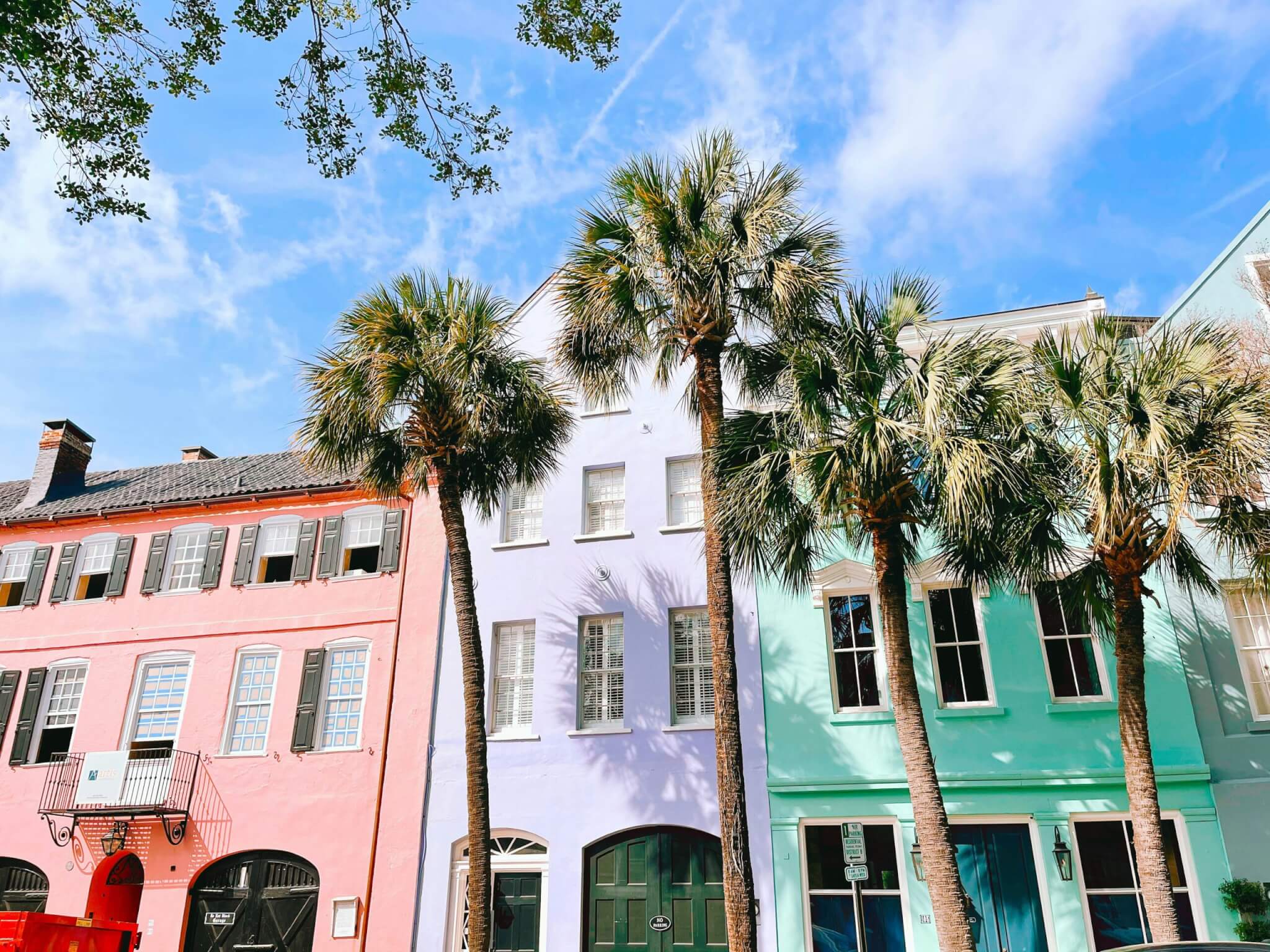 South Carolina’s Colorful Rainbow Row in Charleston